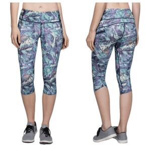 LULULEMON ATHLETICA Top Speed Crop in Iridescent Multi Size 6